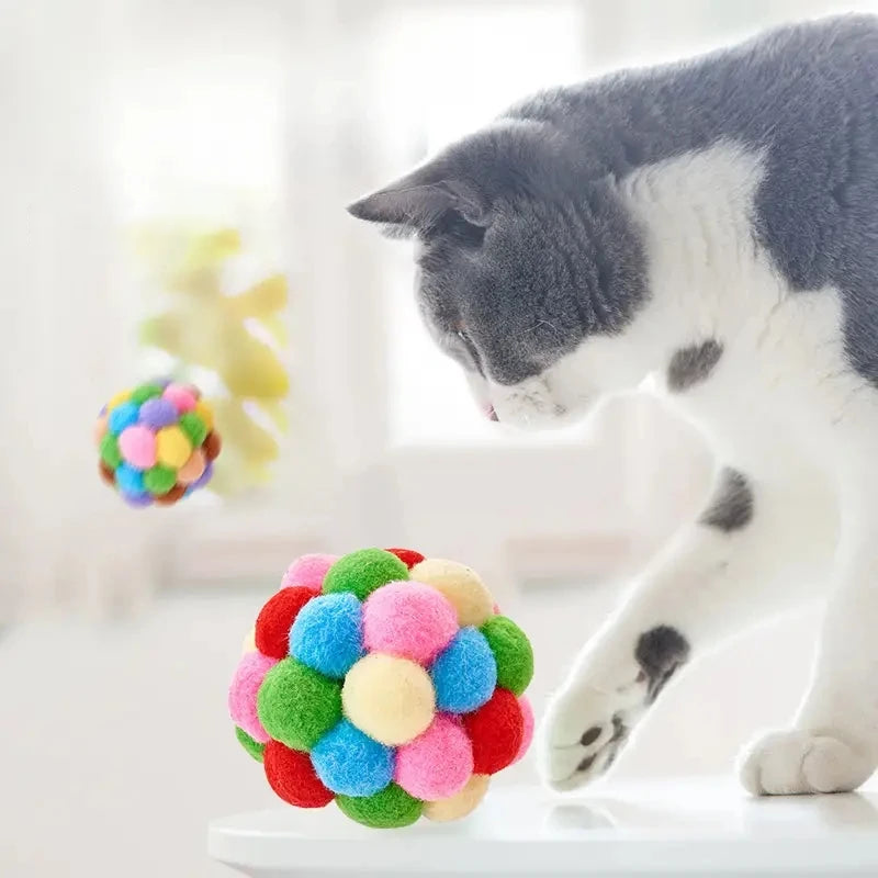 Multi-colored Woolen Bell Ball Pack